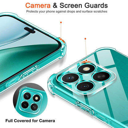 Case for Honor X8c, Techsuit, Shockproof Clear, Transparent