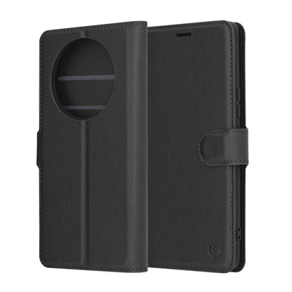 Tok Honor X9c / Magic7 Lite készülékhez, Techsuit, bőr mappa, fekete