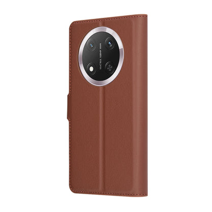 Tok Honor X9c / Magic7 Lite-hez, Techsuit, bőr folio, barna