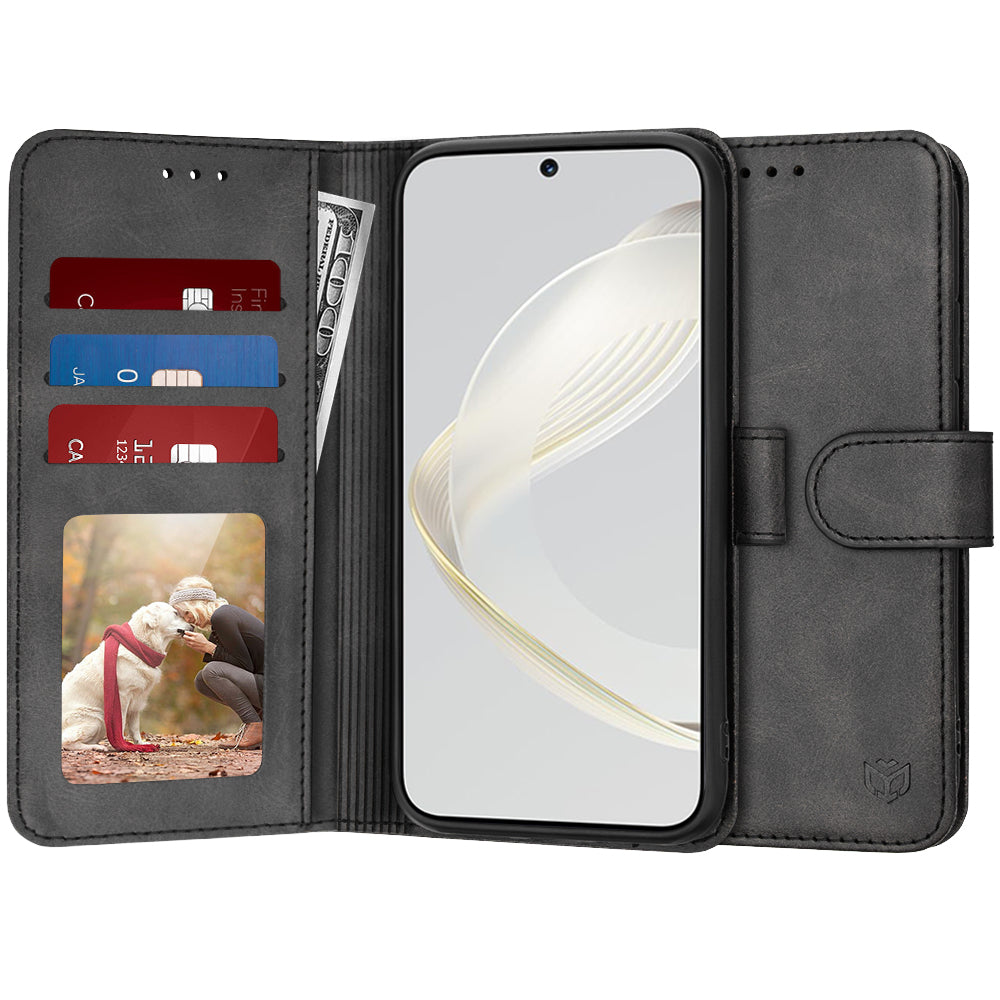Tok Huawei nova 12s / nova 11-hez, Techsuit, Diary Book, Fekete