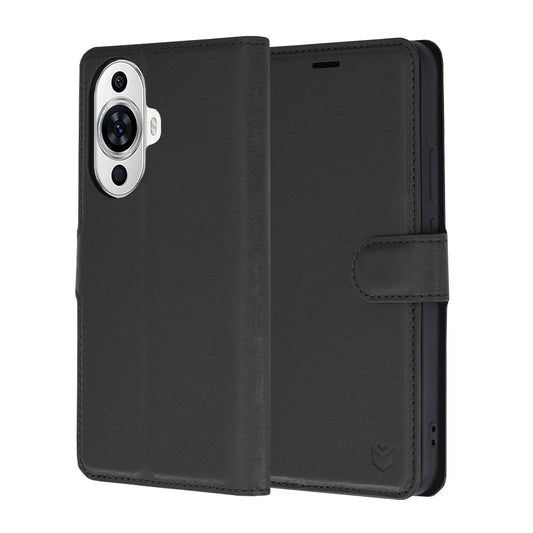 Tok Huawei nova 12s / nova 11-hez, Techsuit, bőr folio, fekete