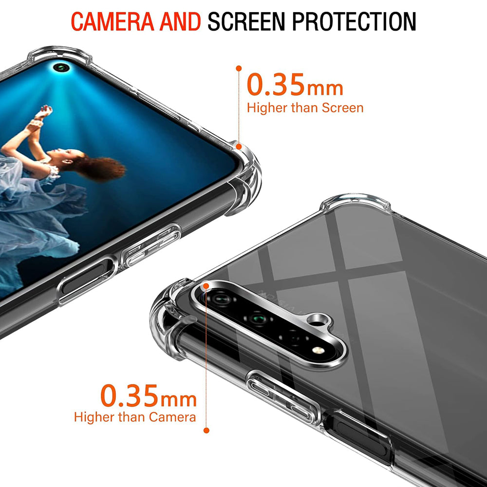 Tok Huawei nova 5T / Honor 20-hoz, Techsuit, Ütésálló Átlátszó, Átlátszó