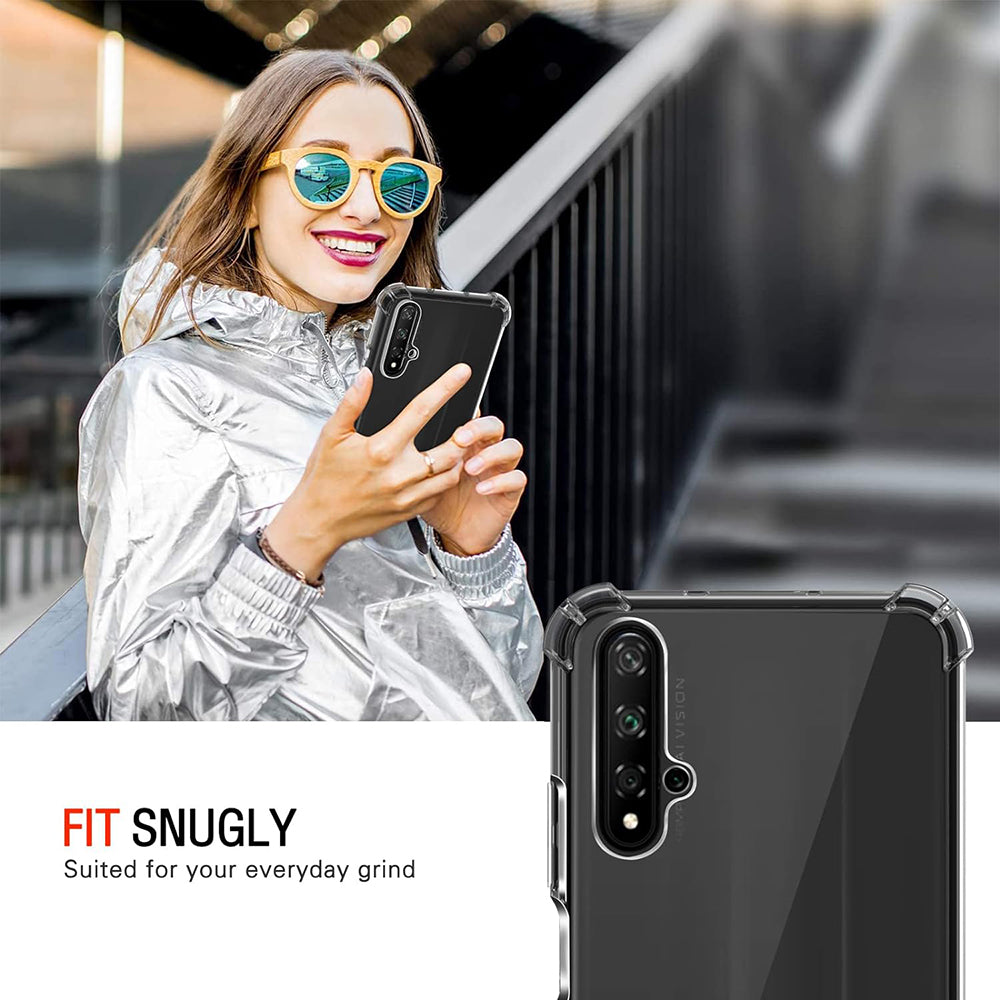 Tok Huawei nova 5T / Honor 20-hoz, Techsuit, Ütésálló Átlátszó, Átlátszó