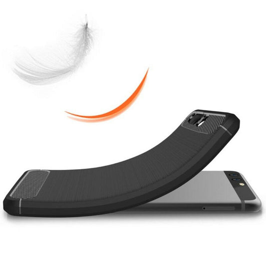 Tok Huawei P10 Plus-hoz, Techsuit, karbon, fekete