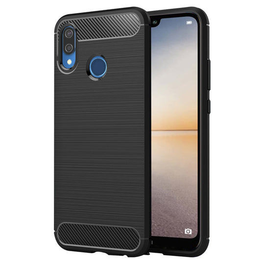 Huawei P20 Lite tok, Techsuit, Karbon, Fekete