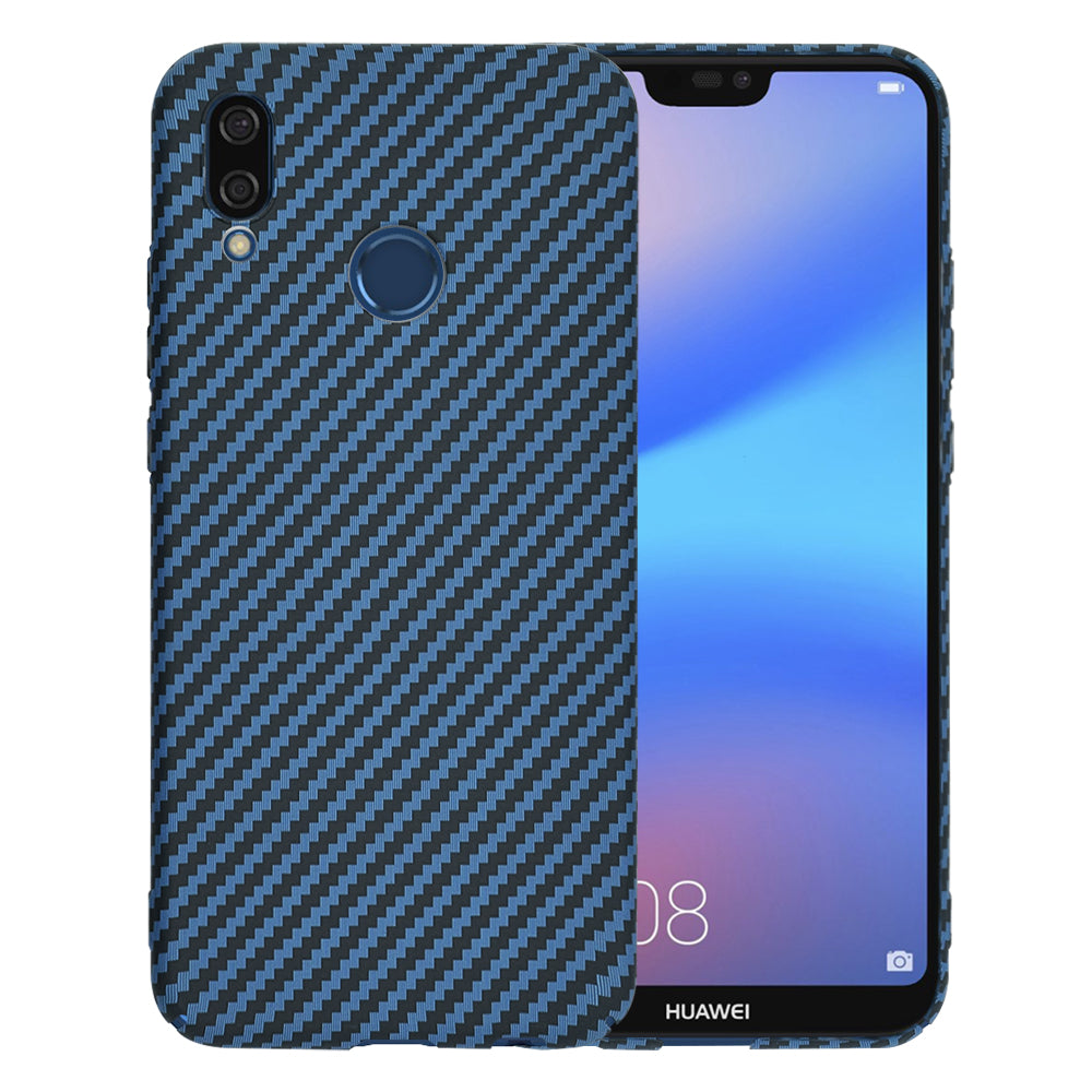 Tok Huawei P20 Lite-hoz, Techsuit, Carbonite FiberShell, Türkiz