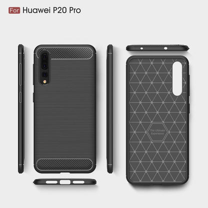 Tok Huawei P20 Pro-hoz, Techsuit, Karbon, Fekete