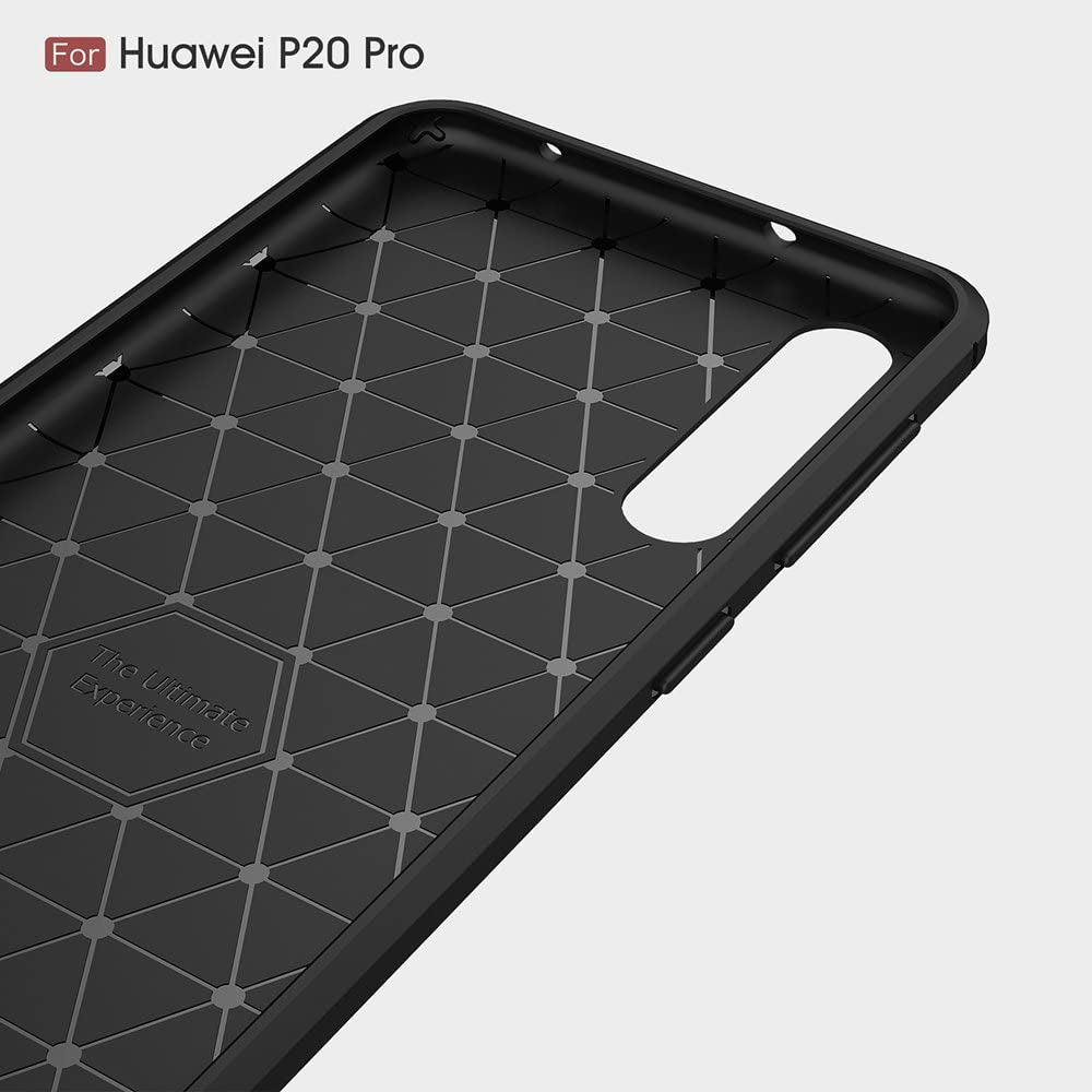 Tok Huawei P20 Pro-hoz, Techsuit, Karbon, Fekete