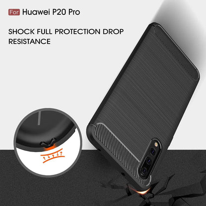 Tok Huawei P20 Pro-hoz, Techsuit, Karbon, Fekete