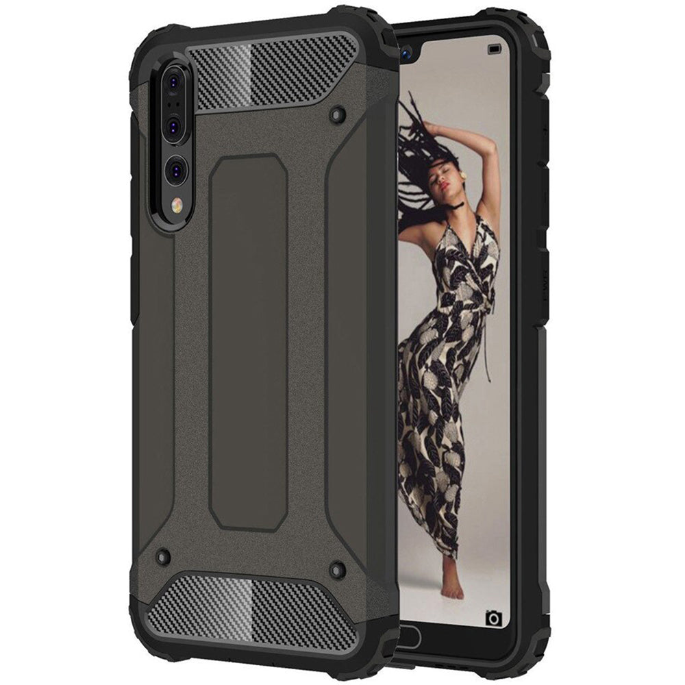 Tok Huawei P20 Pro-hoz, Techsuit, Hybrid Armor, Fekete
