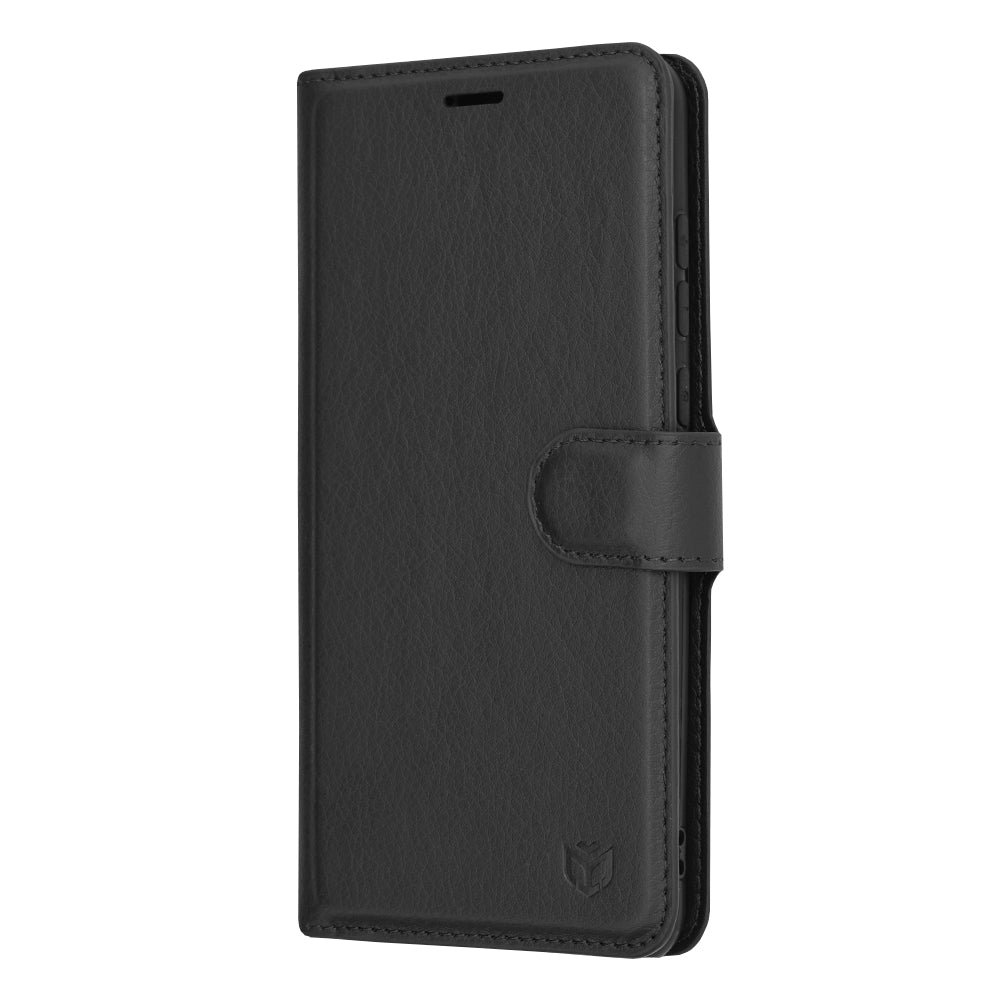Tok Huawei P20 Pro-hoz, Techsuit, Leather Folio, Fekete