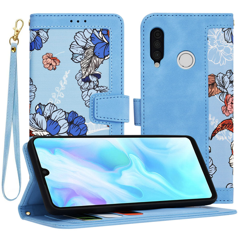 Tok Huawei P30 lite New Edition / P30 lite készülékhez, Techsuit, FlipCraft, Kék