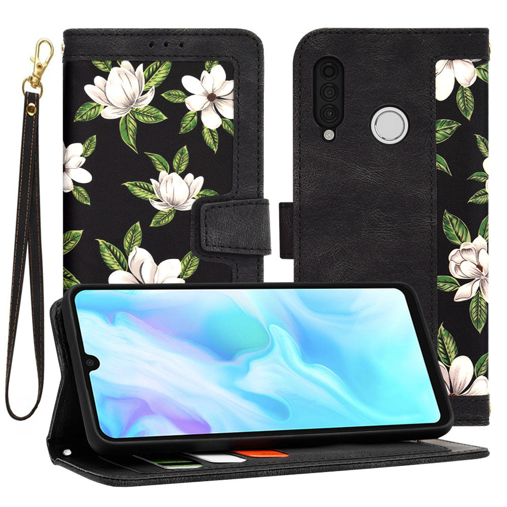 Tok Huawei P30 lite New Edition / P30 lite készülékhez, Techsuit, FlipCraft, Fekete