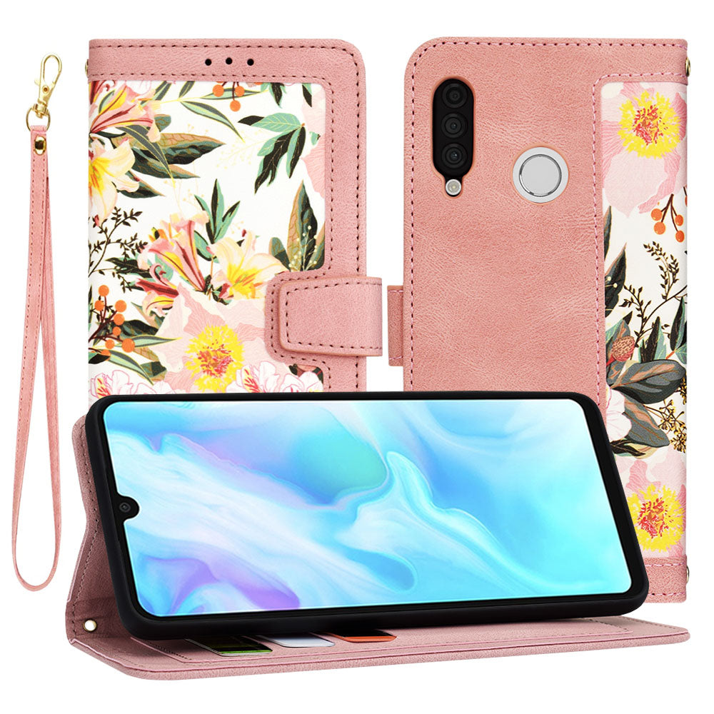 Tok Huawei P30 lite New Edition / P30 lite készülékhez, Techsuit, FlipCraft, rózsaszín