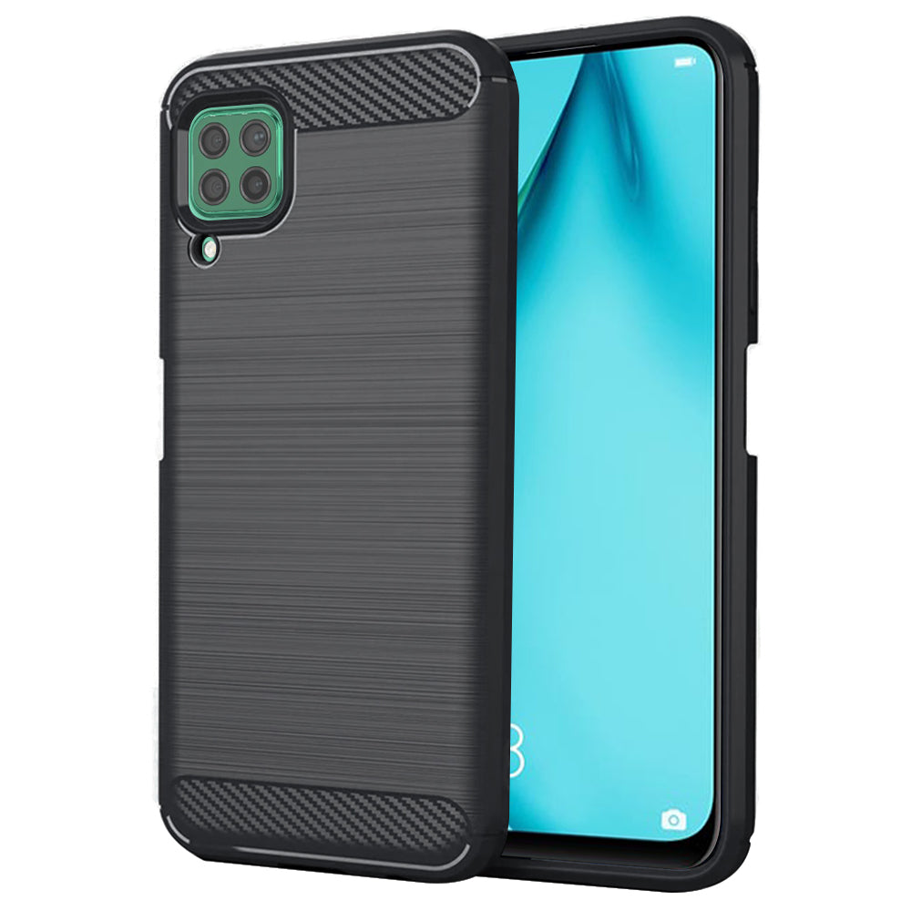 Huawei P40 lite 4G tok, Techsuit, Karbon, Fekete