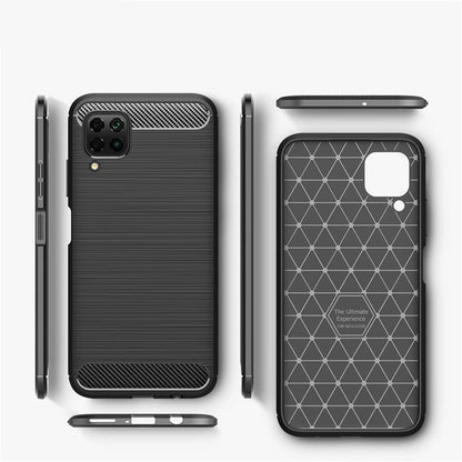 Huawei P40 lite 4G tok, Techsuit, Karbon, Fekete