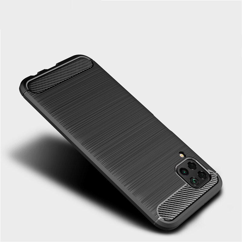 Huawei P40 lite 4G tok, Techsuit, Karbon, Fekete