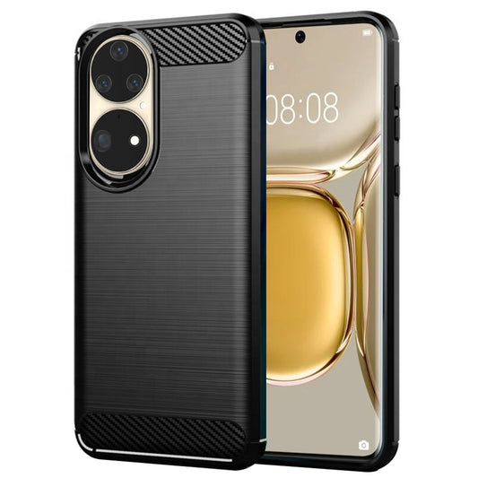Tok Huawei P50 Pro-hoz, Techsuit, karbon, fekete
