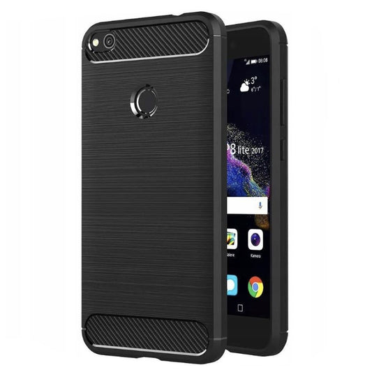Tok Huawei P9 Lite (2017) / P8 Lite (2017) készülékhez, Techsuit, Karbon, Fekete