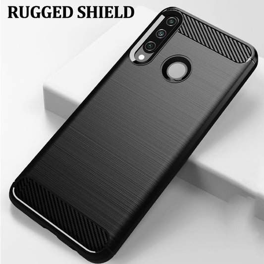 Huawei Y6p tok, Techsuit, karbon, fekete
