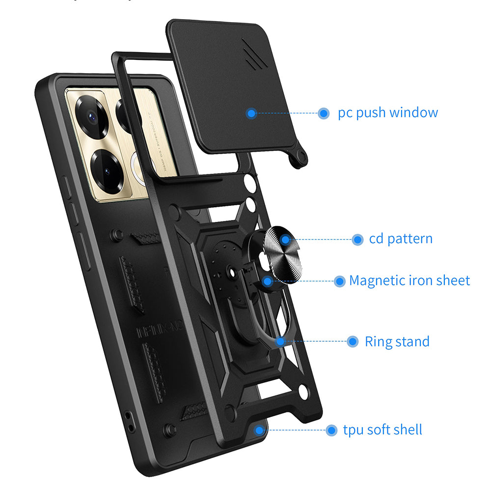 Tok Infinix Note 40 Pro+ készülékhez, Techsuit, CamShield, Kék
