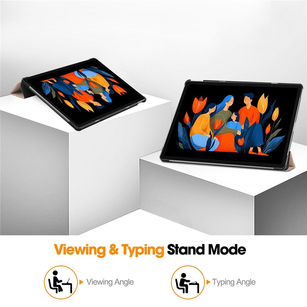 Tok a Lenovo Idea Tab Plus-hoz, Techsuit, FoldPro, Arany Rózsaszín