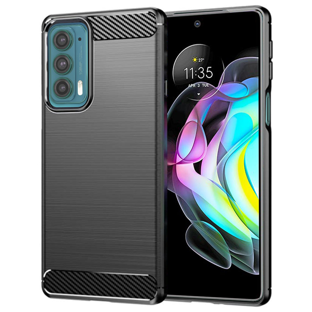 Tok Motorola Edge 20-hoz, Techsuit, karbon, fekete