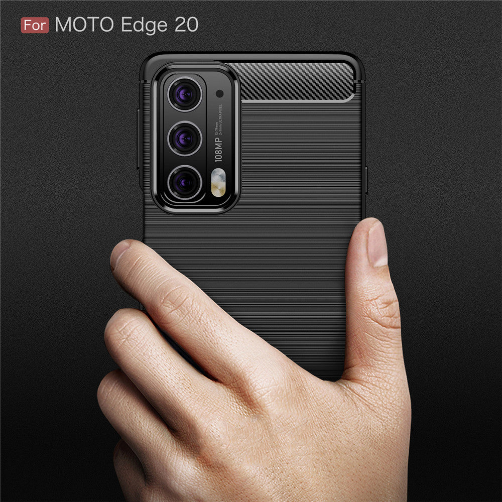 Tok Motorola Edge 20-hoz, Techsuit, karbon, fekete