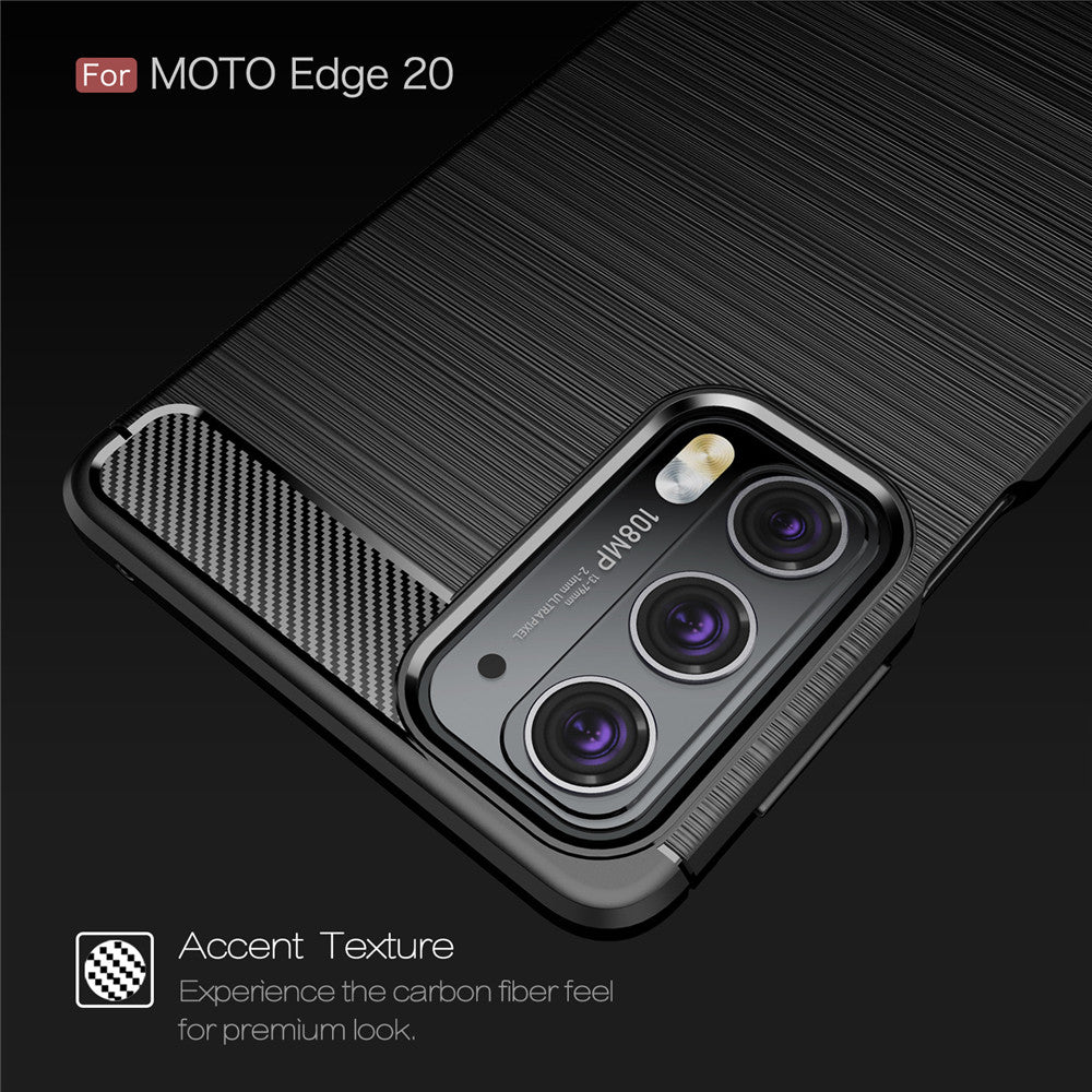 Tok Motorola Edge 20-hoz, Techsuit, karbon, fekete