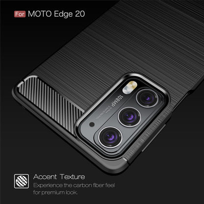 Tok Motorola Edge 20-hoz, Techsuit, karbon, fekete
