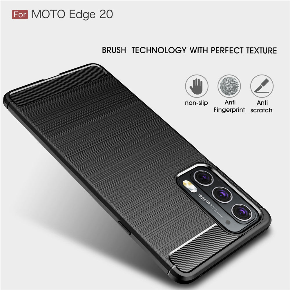 Tok Motorola Edge 20-hoz, Techsuit, karbon, fekete