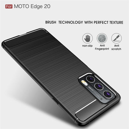 Tok Motorola Edge 20-hoz, Techsuit, karbon, fekete