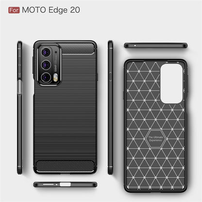 Tok Motorola Edge 20-hoz, Techsuit, karbon, fekete