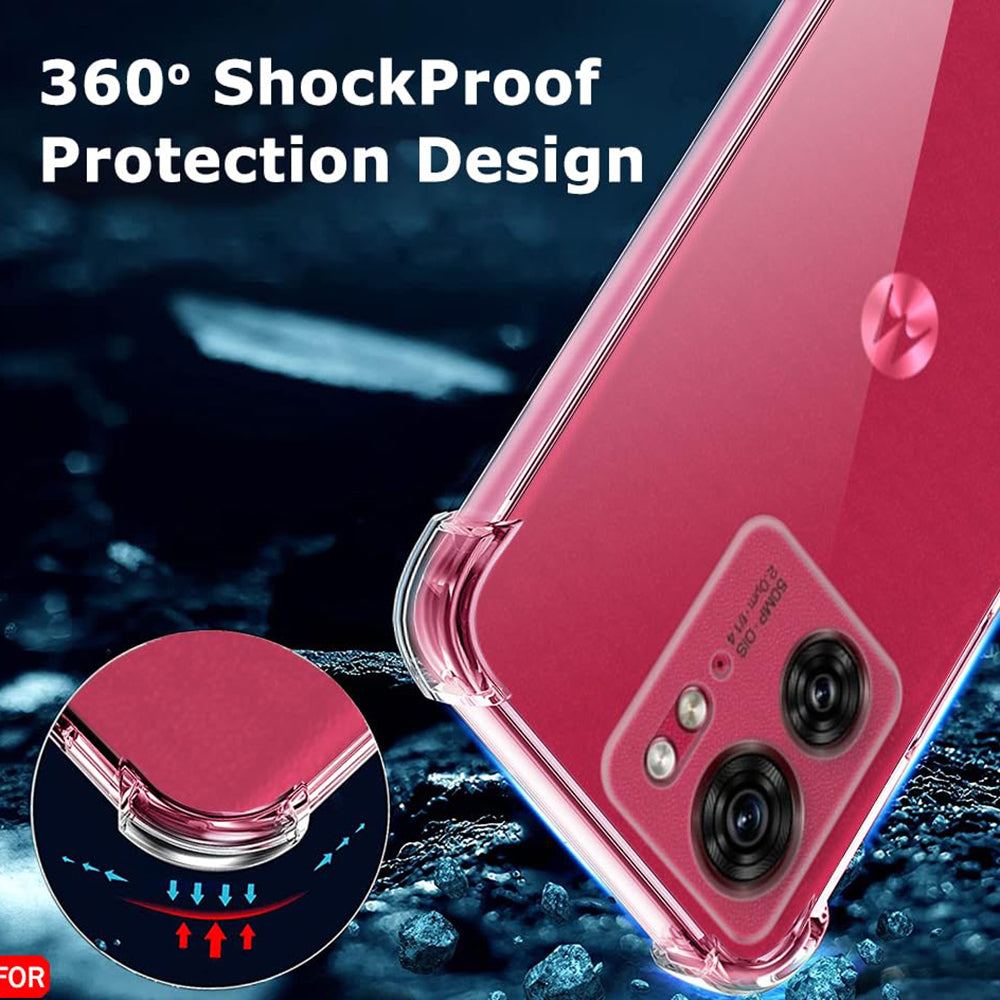 Tok a Motorola Edge (2023) / Edge 40 készülékhez, Techsuit, ütésálló, átlátszó