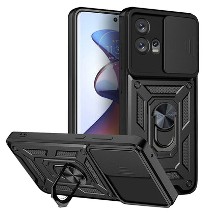 Tok Motorola Edge 30 Fusion-hoz, Techsuit, CamShield, Fekete