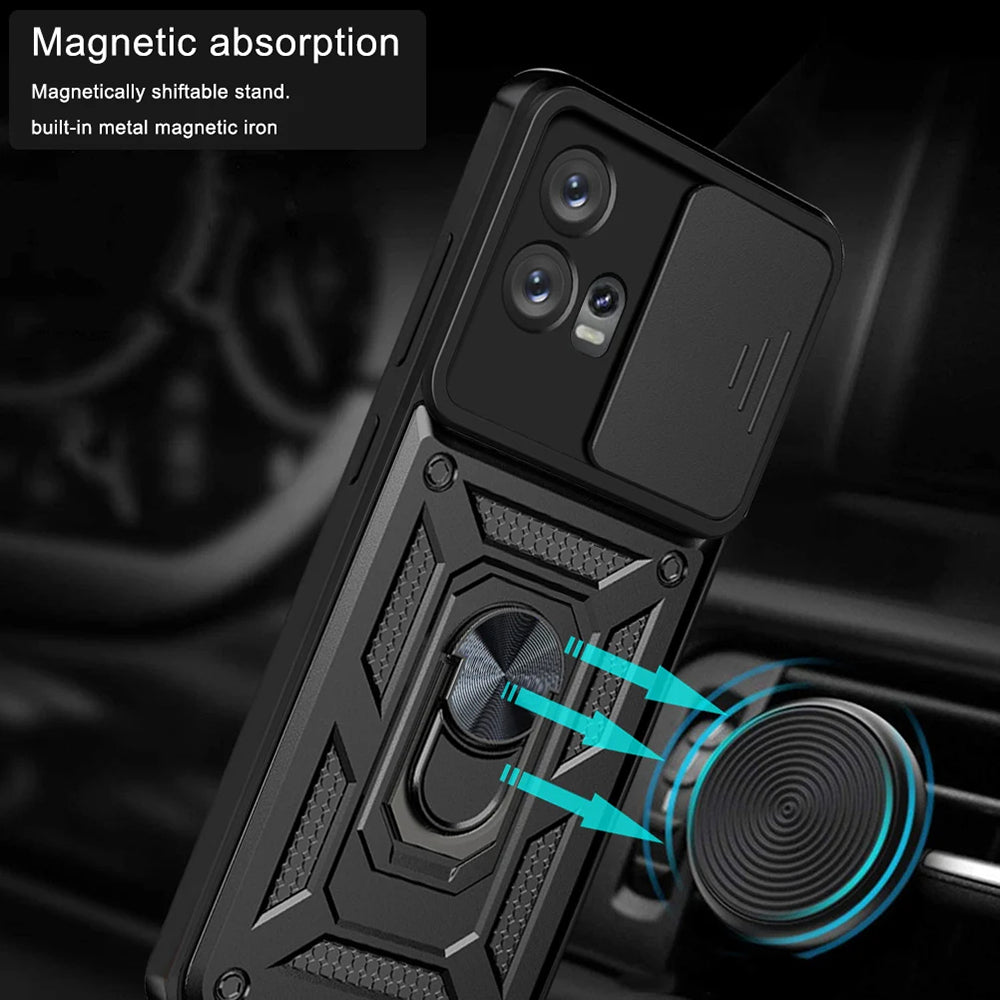 Tok Motorola Edge 30 Fusion-hoz, Techsuit, CamShield, Fekete