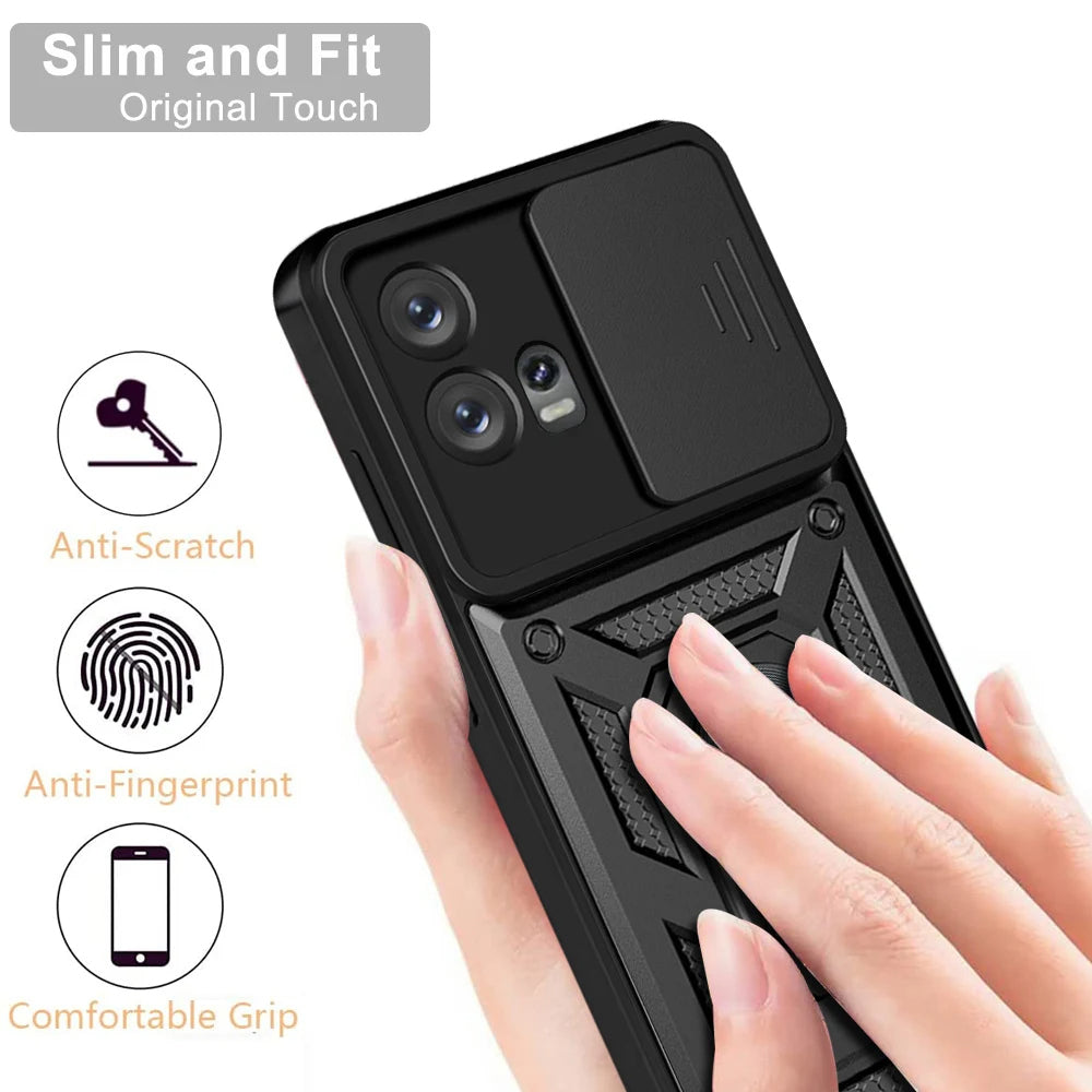 Tok Motorola Edge 30 Fusion-hoz, Techsuit, CamShield, Fekete