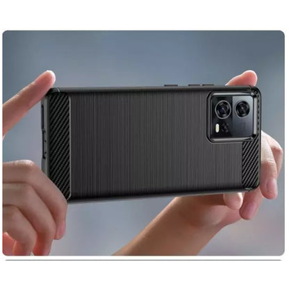 Tok a Motorola Edge 30 Fusion készülékhez, Techsuit, karbon, fekete