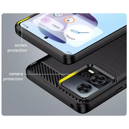 Tok a Motorola Edge 30 Fusion készülékhez, Techsuit, karbon, fekete