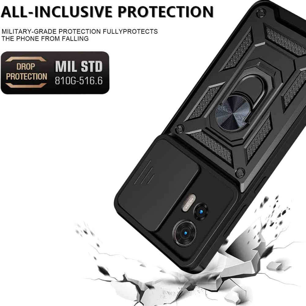 Tok Motorola Edge 30 Neo-hoz, Techsuit, CamShield, Fekete