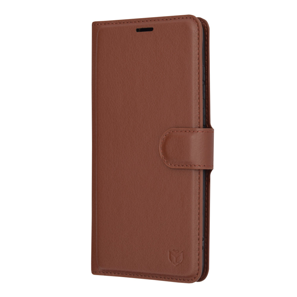 Tok Motorola Edge 30 Neo-hoz, Techsuit, bőr folio, barna