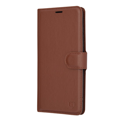 Tok Motorola Edge 30 Neo-hoz, Techsuit, bőr folio, barna
