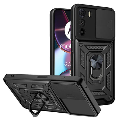 Tok Motorola Edge 30-hoz, Techsuit, CamShield, Fekete