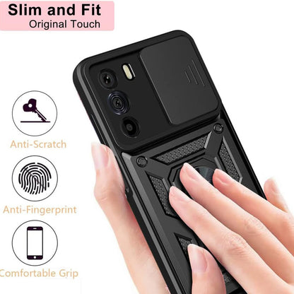Tok Motorola Edge 30-hoz, Techsuit, CamShield, Fekete