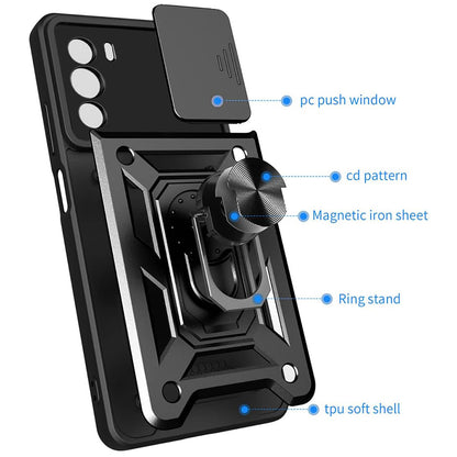 Tok Motorola Edge 30-hoz, Techsuit, CamShield, Fekete