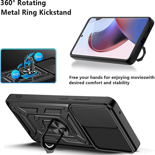 Tok Motorola Edge 30 Ultra-hoz, Techsuit, CamShield, Fekete