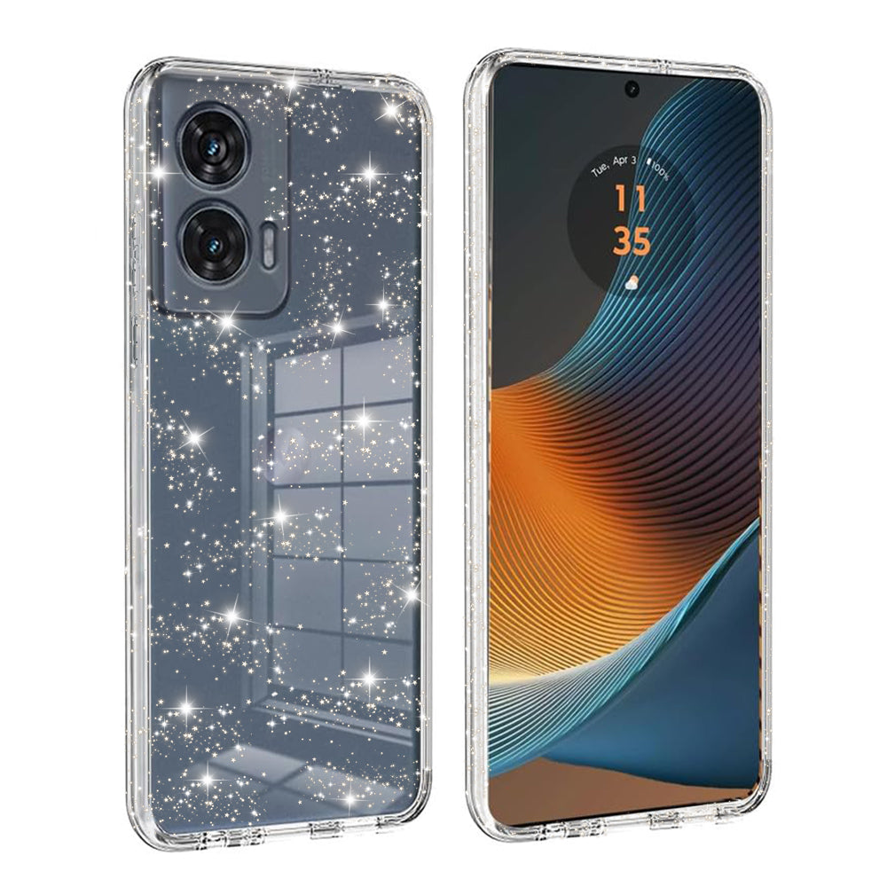 Tok Motorola Edge 50 Fusion készülékhez, Techsuit, SparkleSkin, Átlátszó