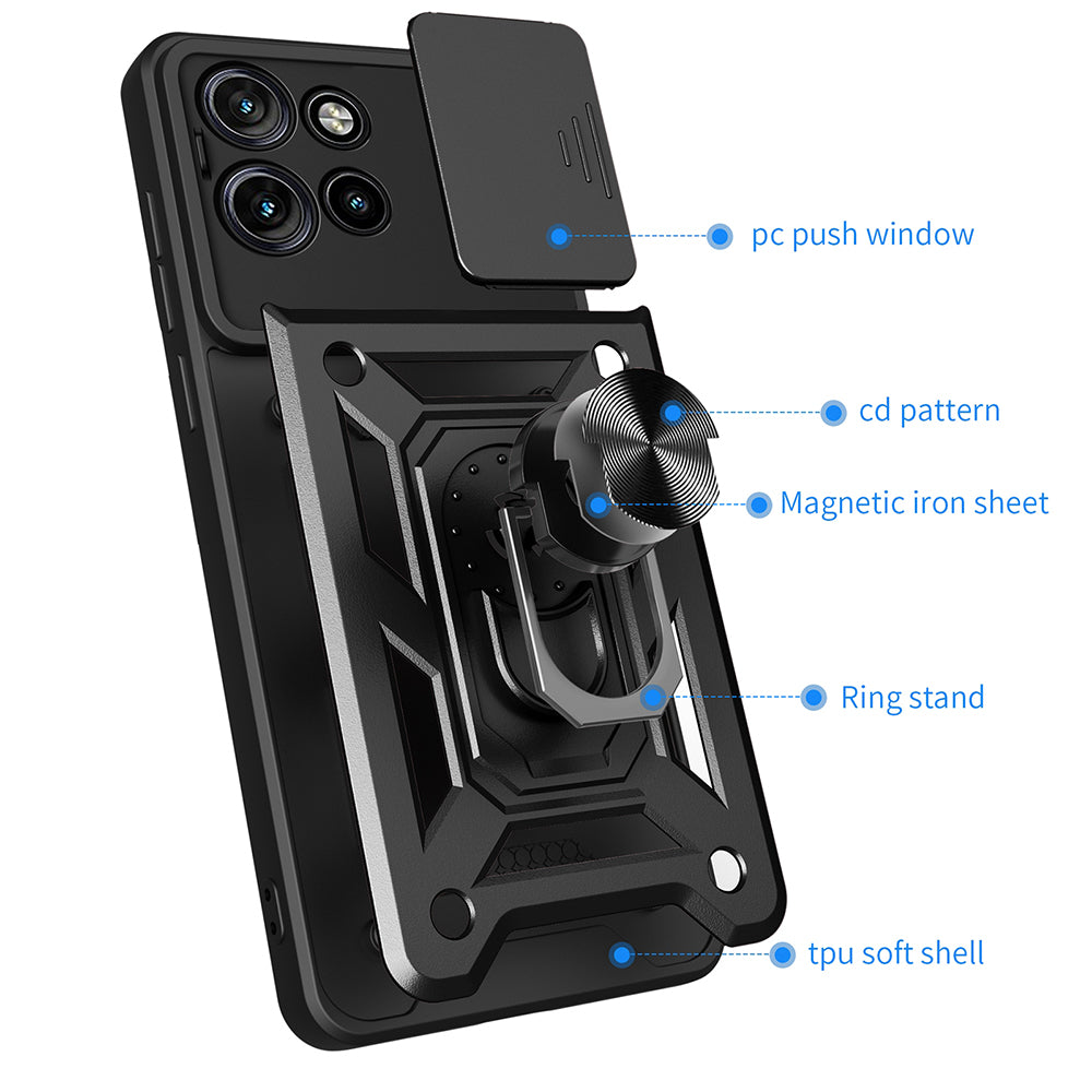 Tok Motorola Edge 50 Neo-hoz, Techsuit, CamShield, Fekete