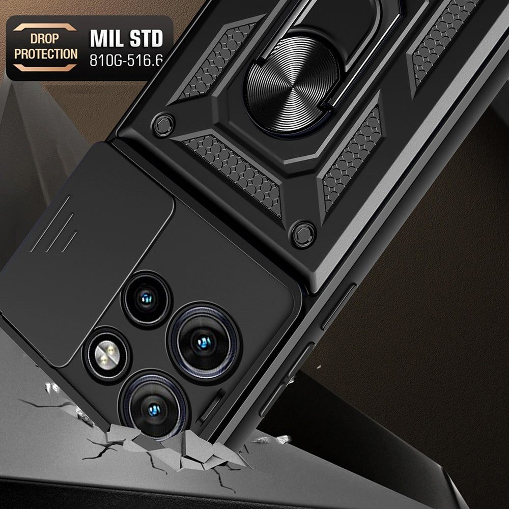 Tok Motorola Edge 50 Neo-hoz, Techsuit, CamShield, Fekete