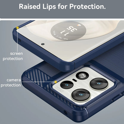 Tok Motorola Edge 50 Pro-hoz, Techsuit, karbon, fekete